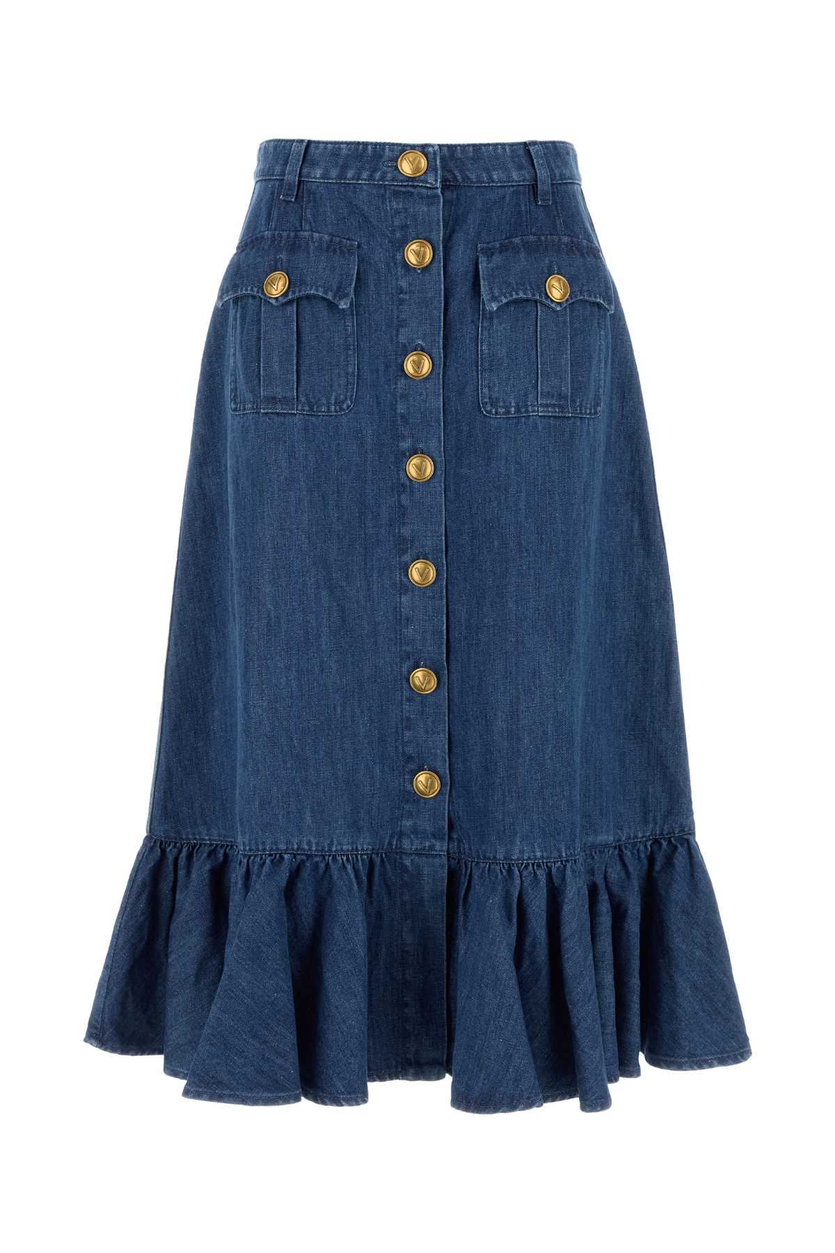 Denim Denim Skirt — Blue
