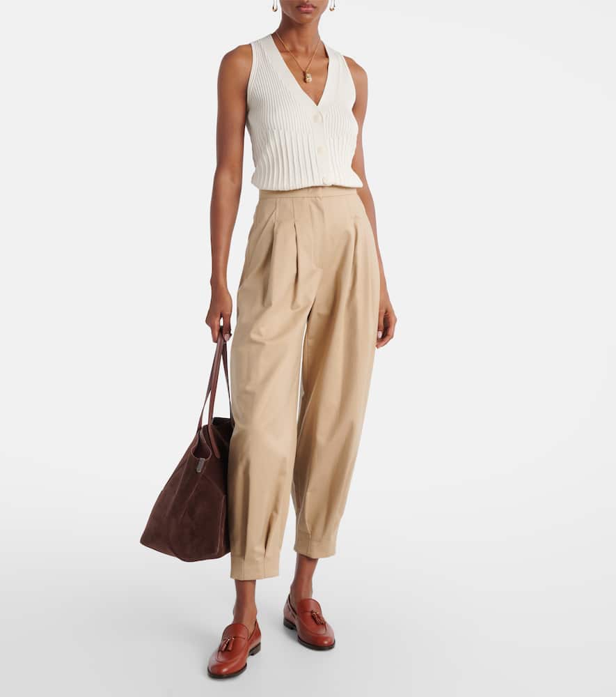 Bimba ribbed-knit cotton-blend vest