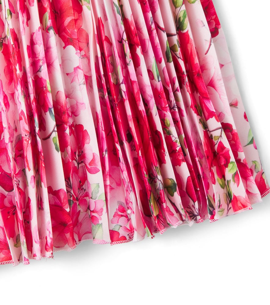 Soleil floral plissé skirt