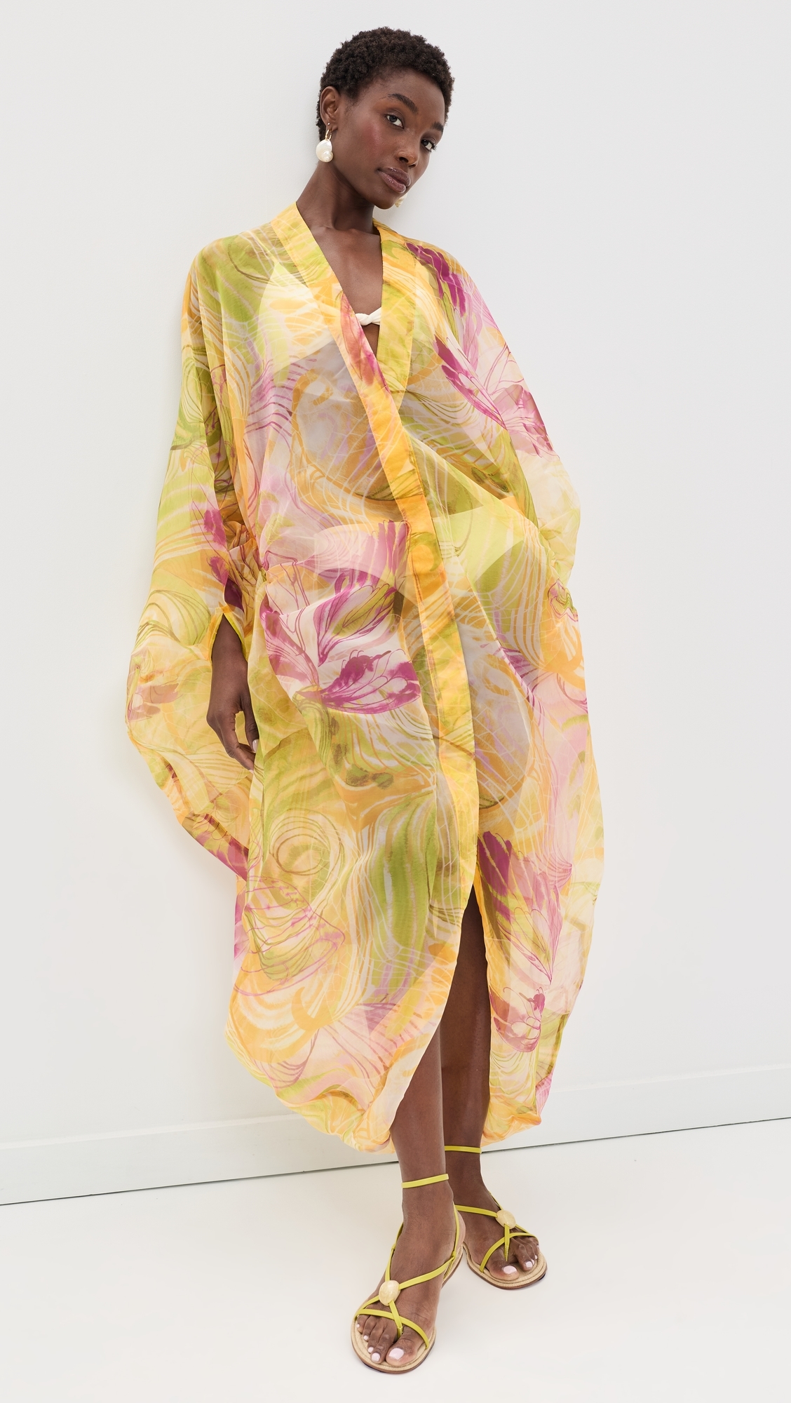 Labu Organza Robe Vibra Print One Size
