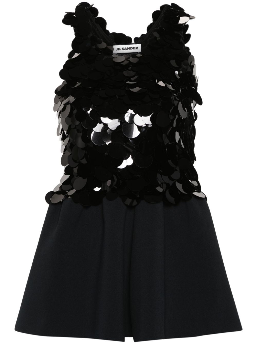 Sequin-embellished knitted top - Black