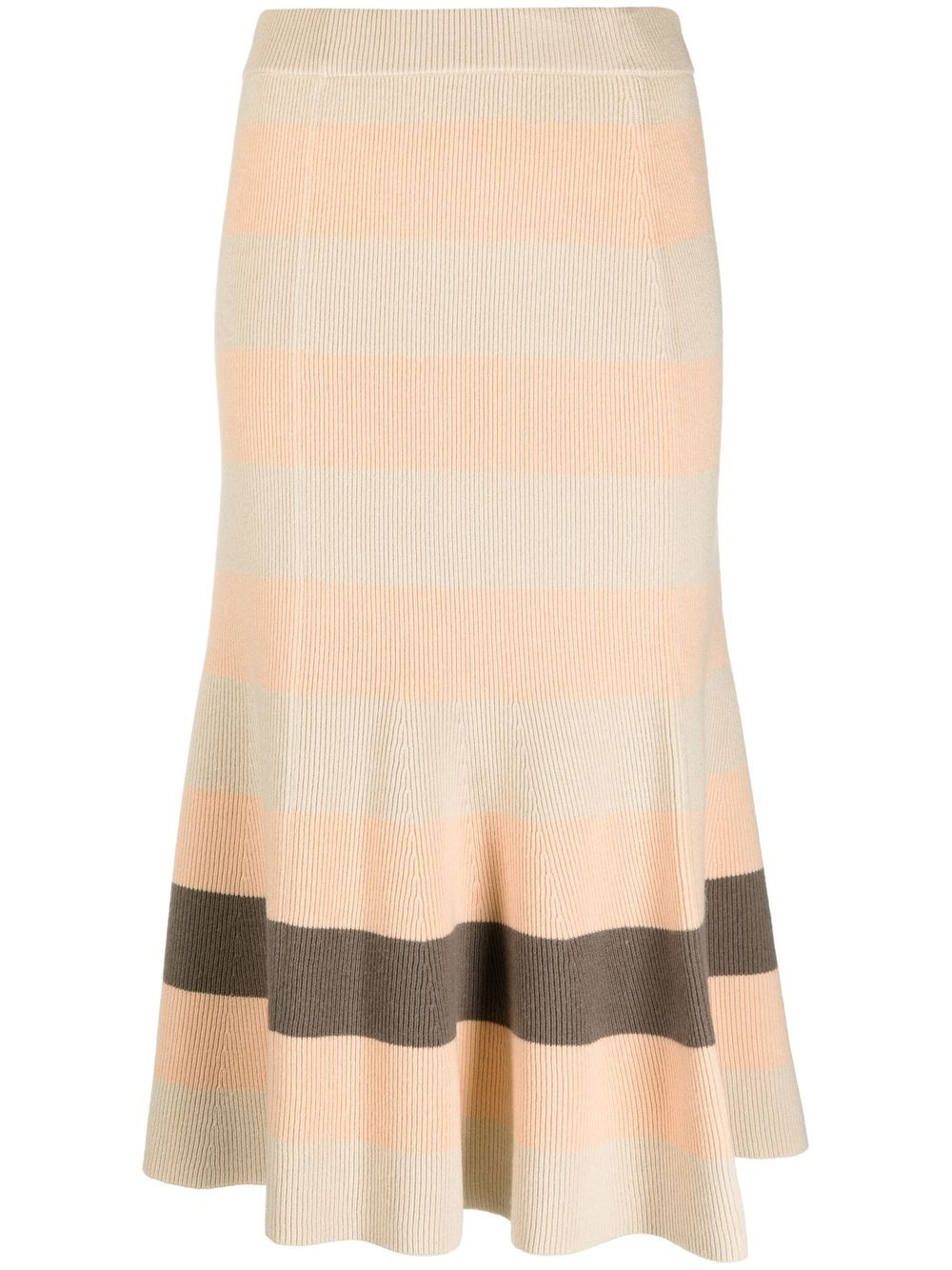 Stripe Animation knitted skirt - Neutrals