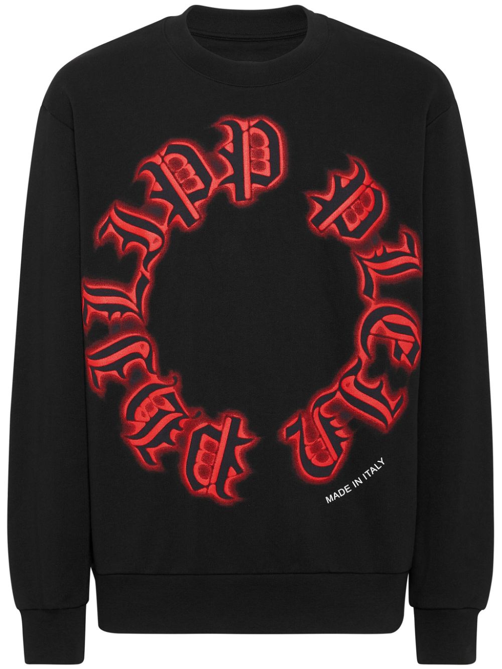 Logo-print cotton sweatshirt - Black