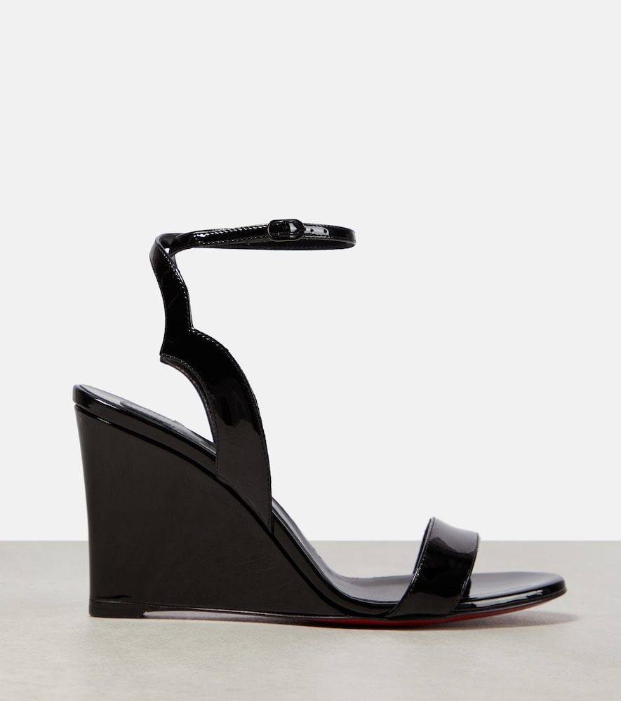 Christian Louboutin Patent leather wedge sandals