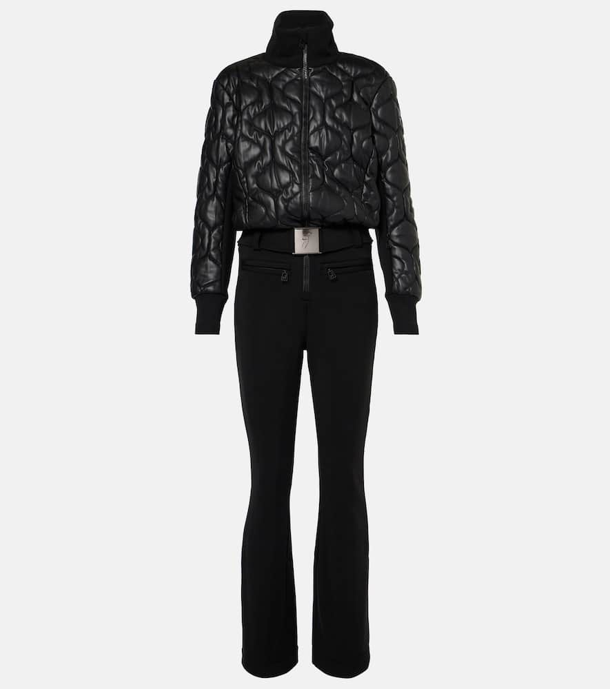 Conni Special quilted faux leather ski suit
