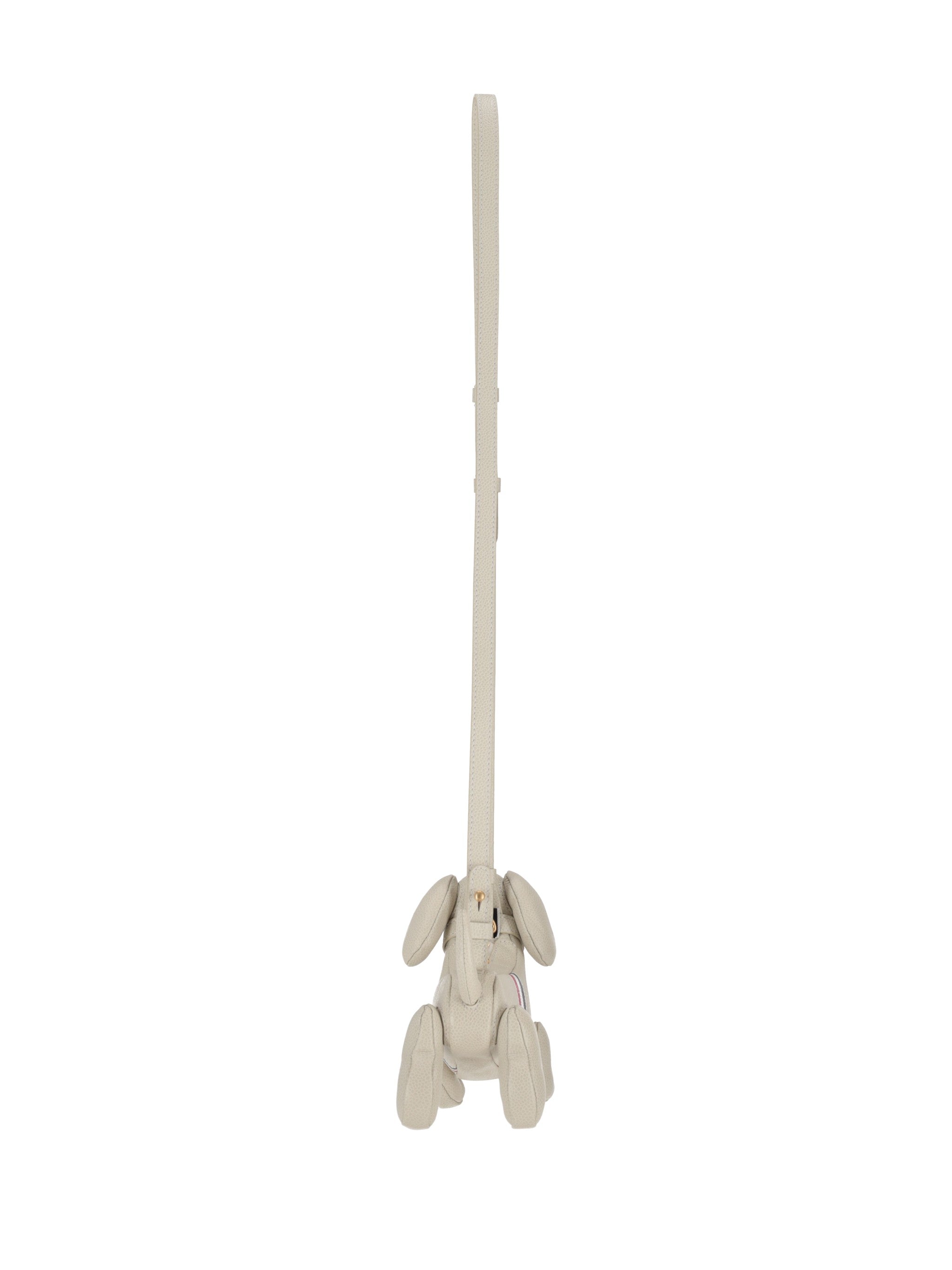 Thom Browne Mini Hector Crossbody W/ Rwb Stripe In Pebble Grain Leather