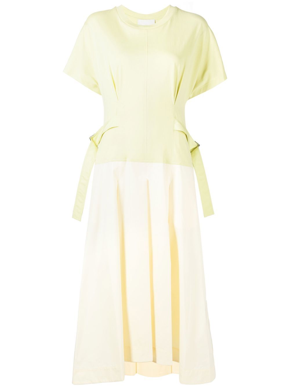 Mixed Media Belted Dress