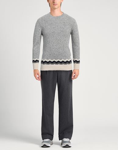 Man Sweater Grey Size L Wool, Cashmere, Elastane