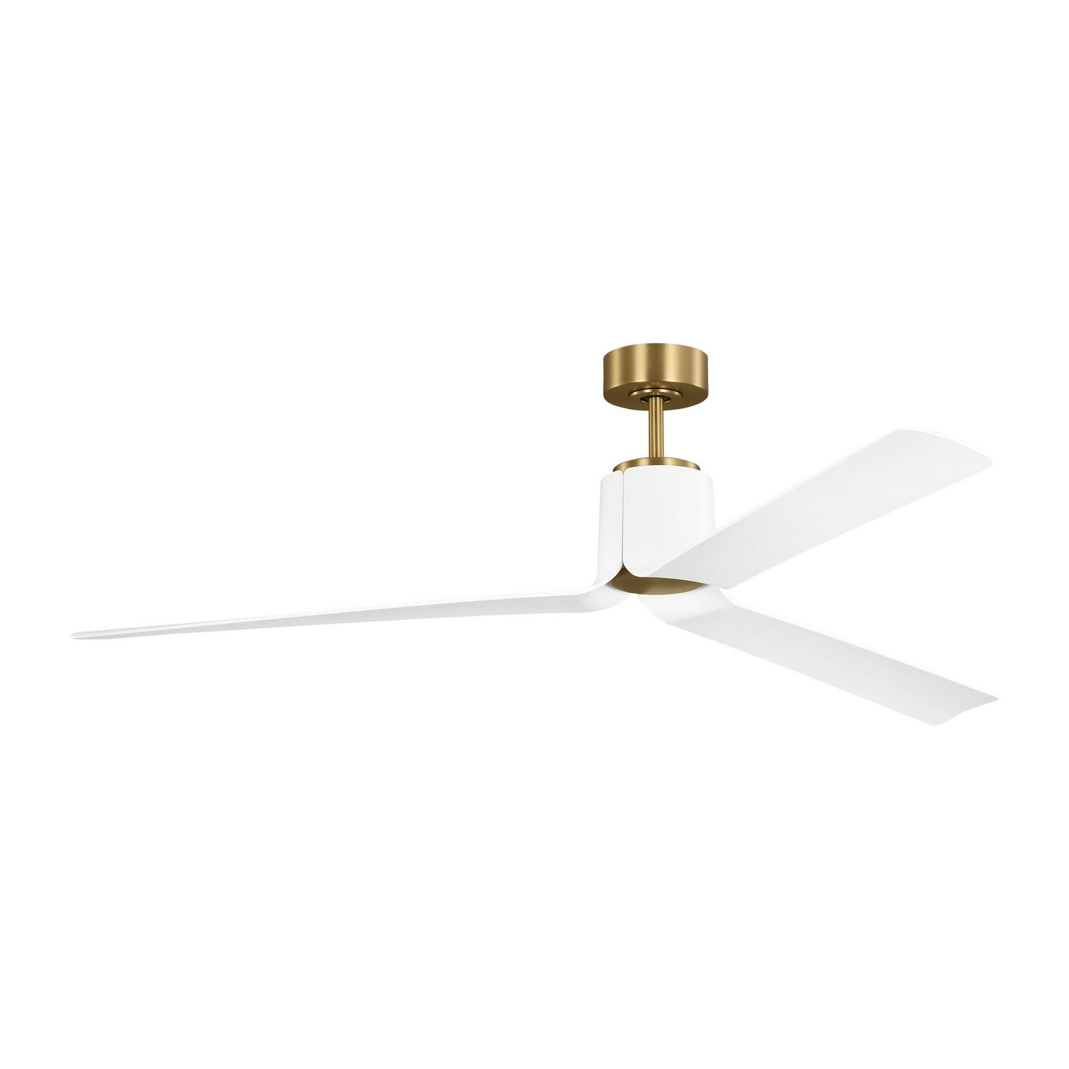 Burnished Brass 66" Ceiling Fan from the Peel Smart 66 LED Collection