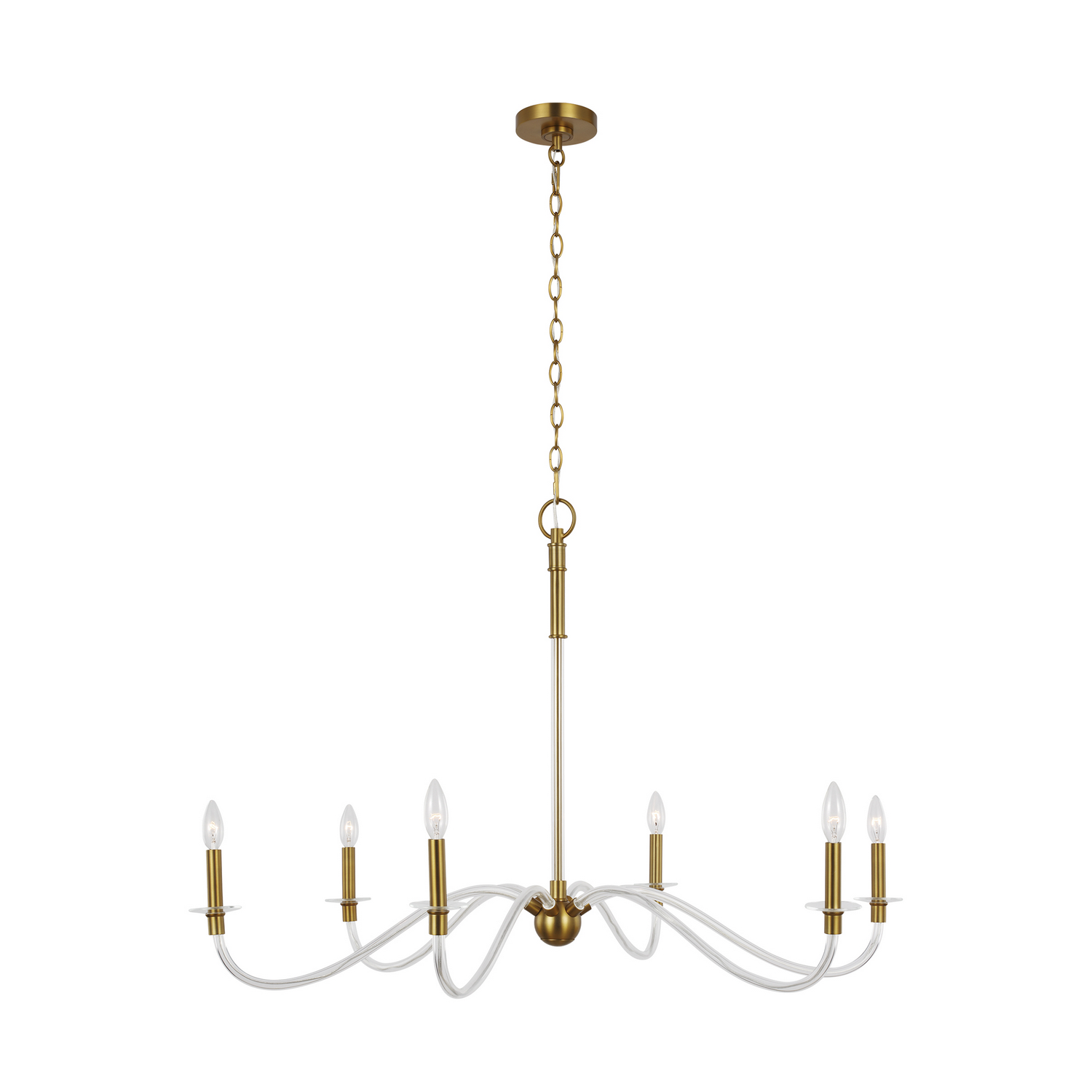 Hanover 6-Light Chandelier in Burnished Brass by Chapman & Myer