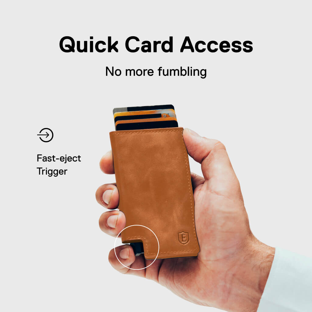 Men's Wallet - Smiley x Ekster Premium Slim Men's Wallet Trackable Wallet Leather Smart Wallet RFID Blocking