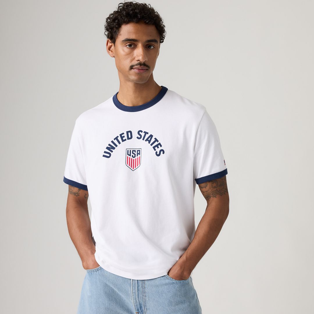 U. S. Soccer Retro Ringer Tee T-Shirt