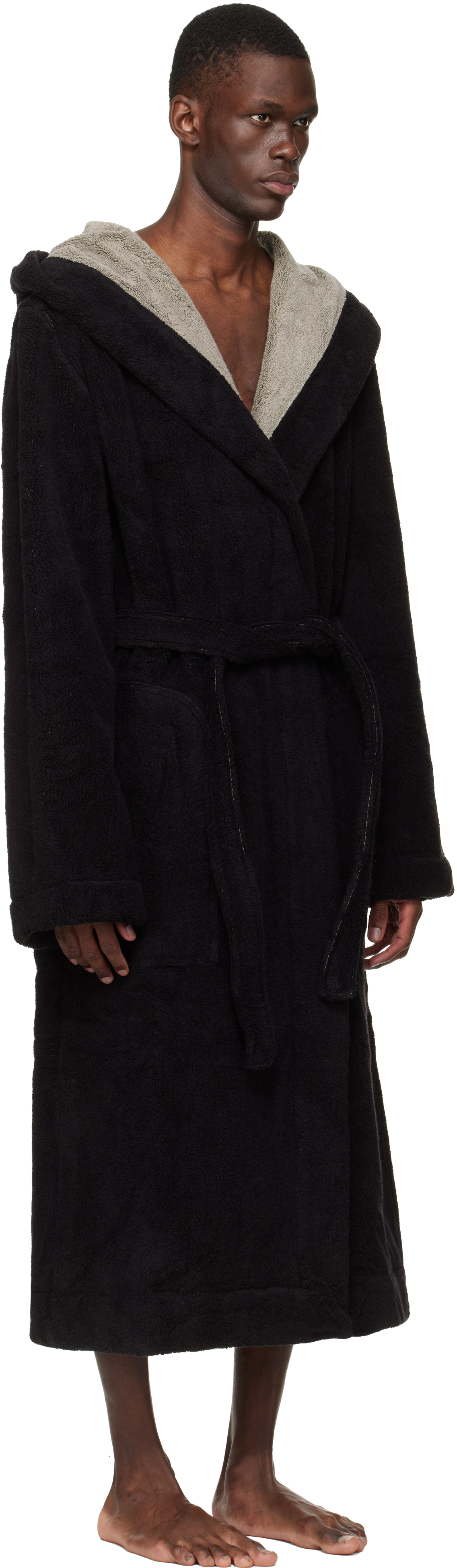 Black Temple Beach Bathrobe
