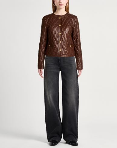 Woman Jacket Brown Size XS Lambskin