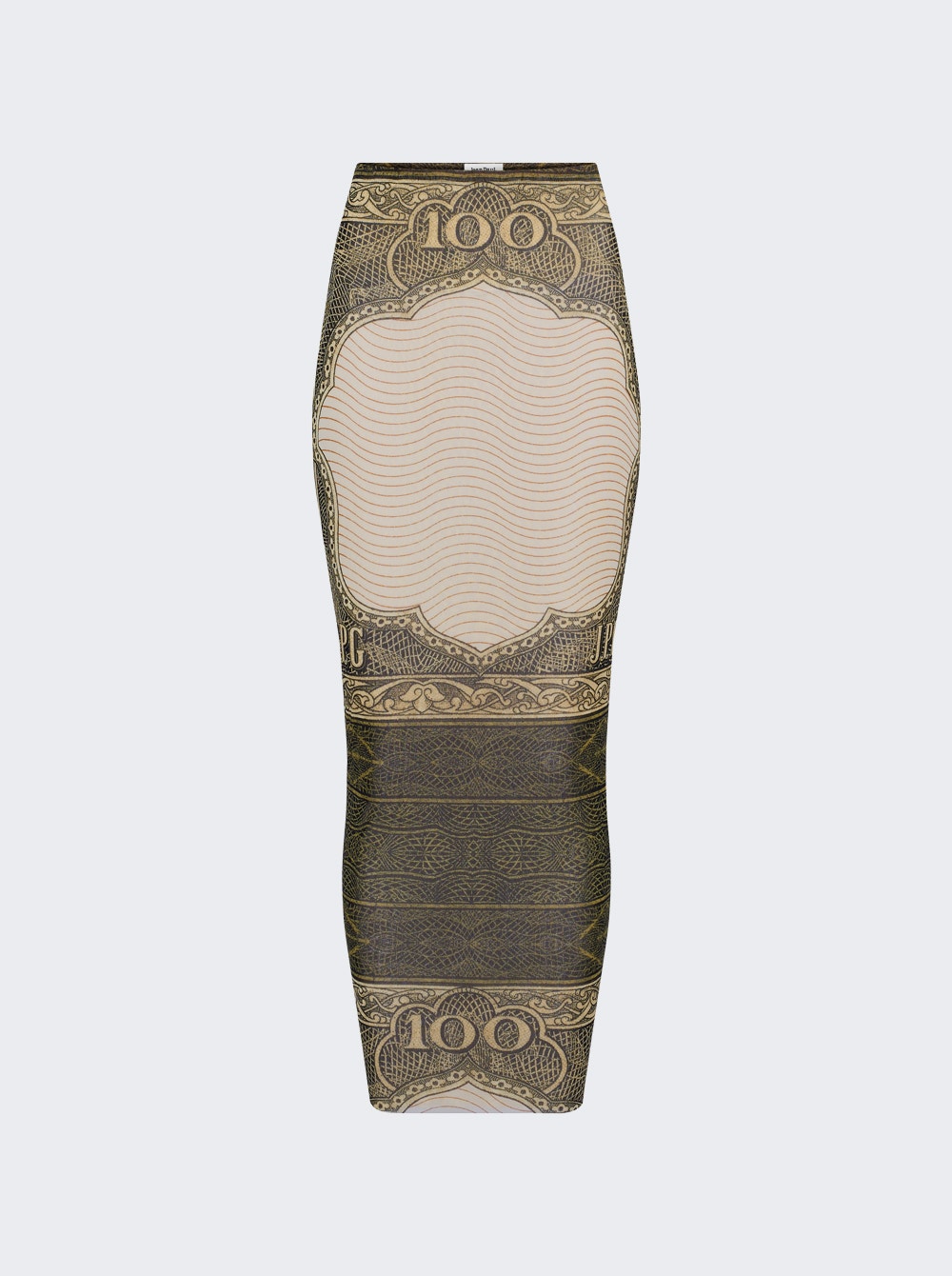 Re-edition: Long Mesh Skirt Cartouche Print