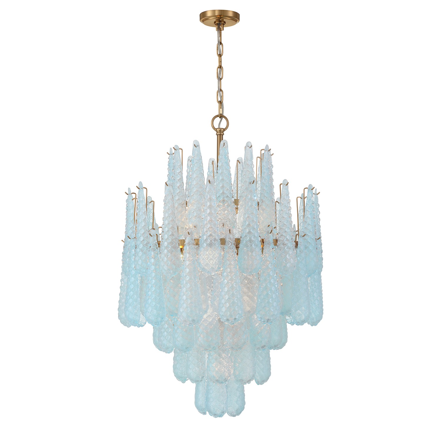 Aged Brass Chandelier from the Ollie Collection