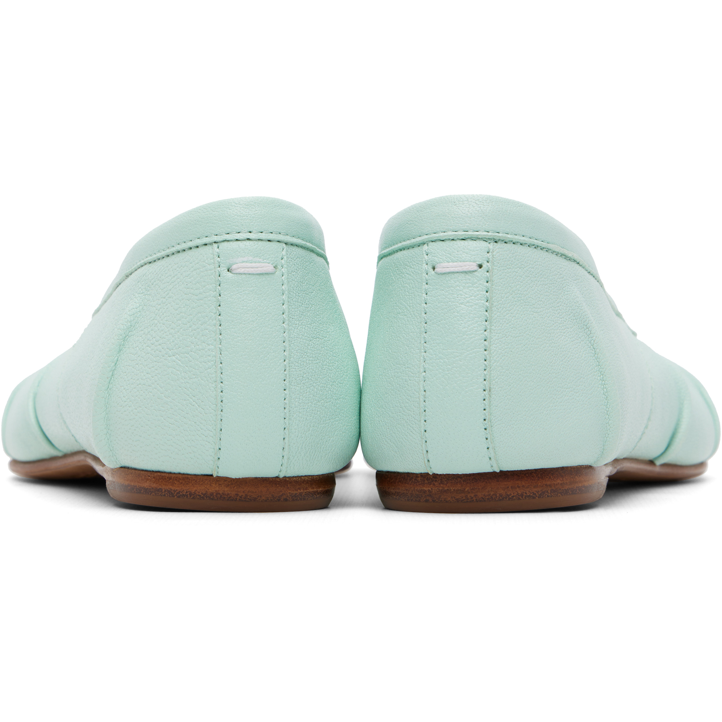 Green Tabi Ballerina Flats