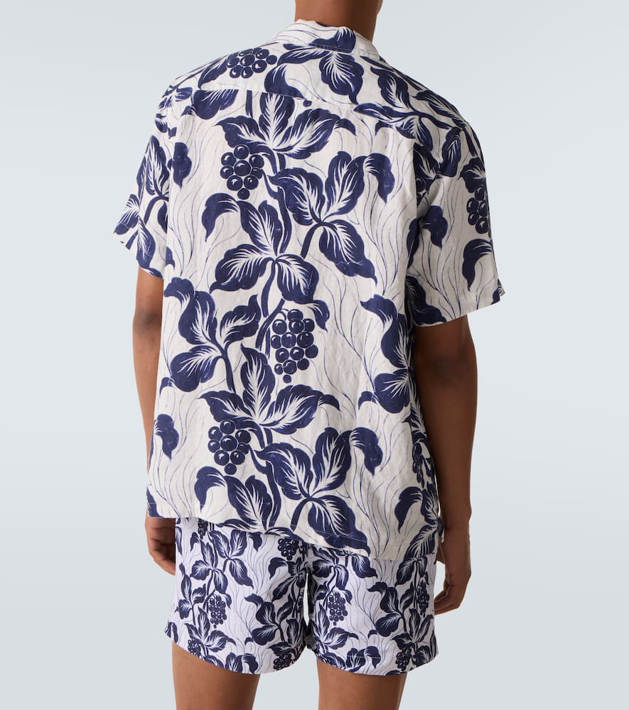 Maitan floral linen bowling shirt