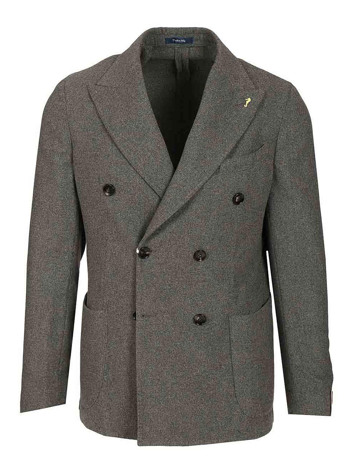 Unlined Double-Breasted Blazer