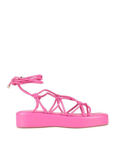 Ovyé Woman Thong sandal Fuchsia Size 10 Textile fibers