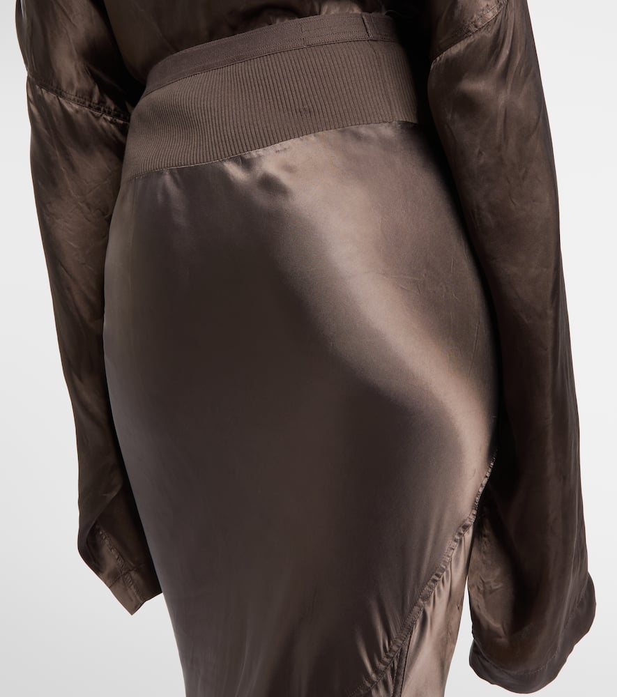 Satin maxi skirt