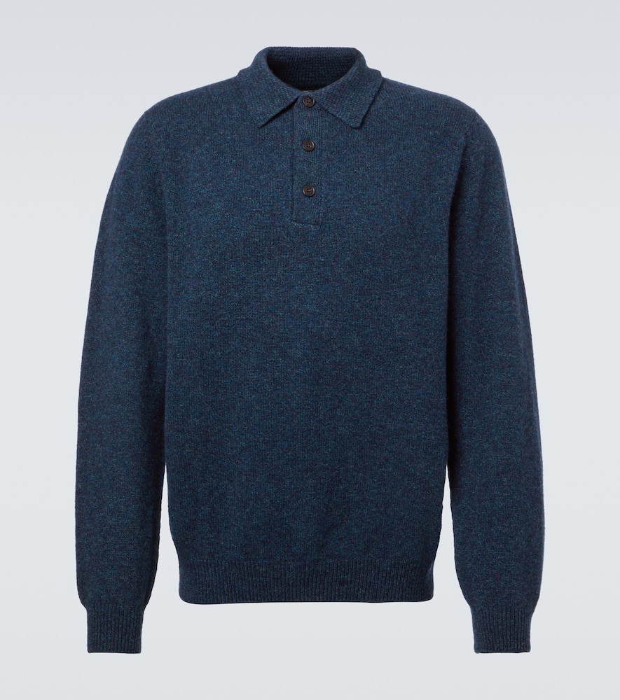 Wool polo shirt