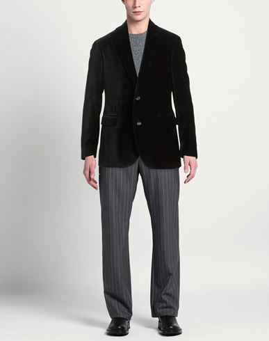 Man Blazer Black Size 40 Cotton, Cashmere