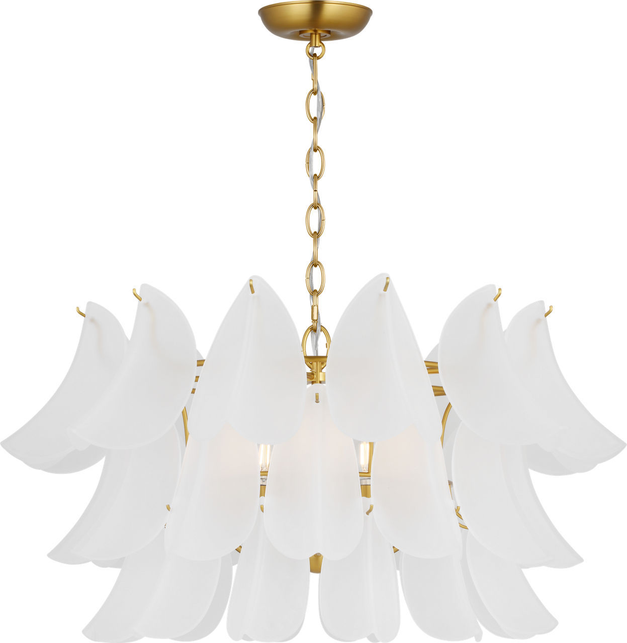 Burnished Brass Chandelier from the Chloe Collection