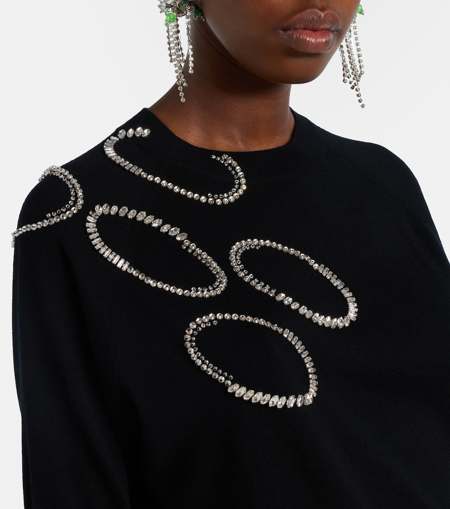 Embellished wool sweater