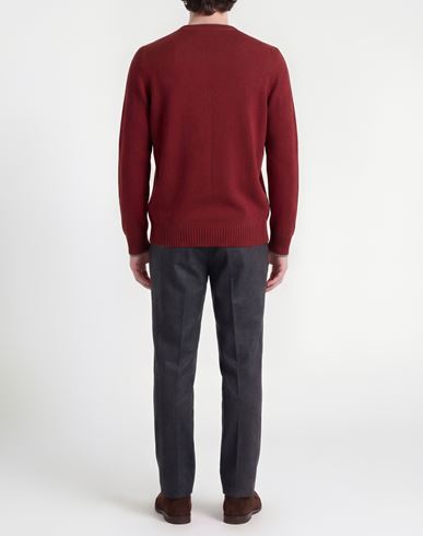 Man Sweater Brick Size 40 Virgin Wool, Geelong Wool