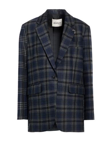 Woman Blazer Navy Size 6 Wool, Polyester, Viscose, Elastane
