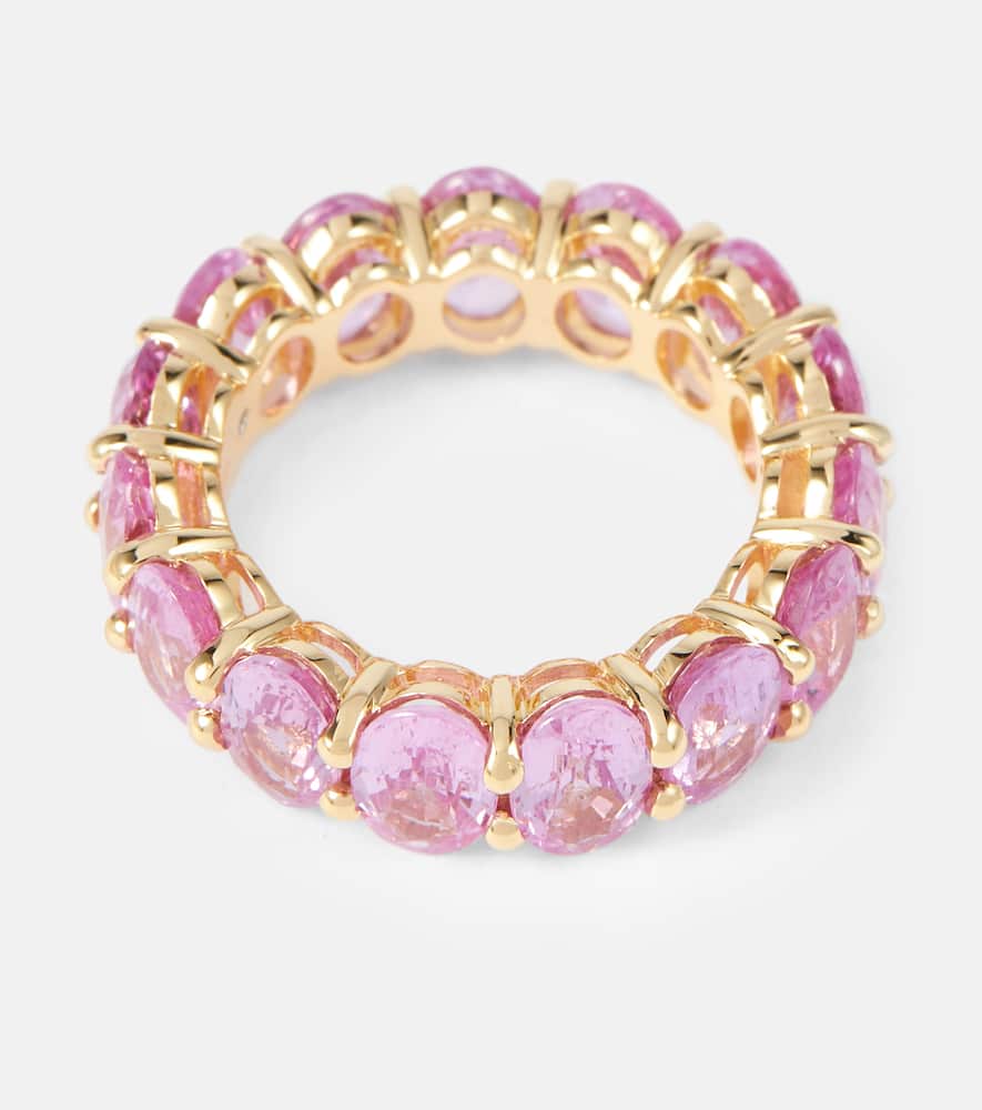 Shay Jewelry 18kt gold eternity ring with sapphires