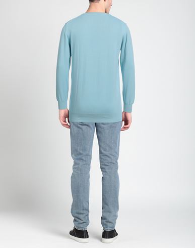 Man Sweater Azure Size L Cotton