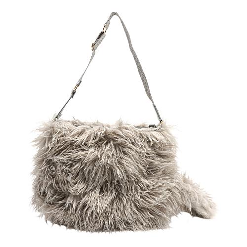 Curly Faux Fur Hobo Bag