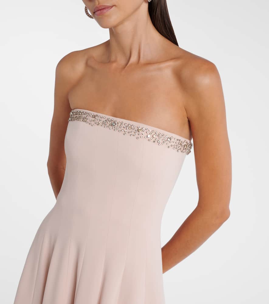 Aldina crystal-embellished crêpe midi dress