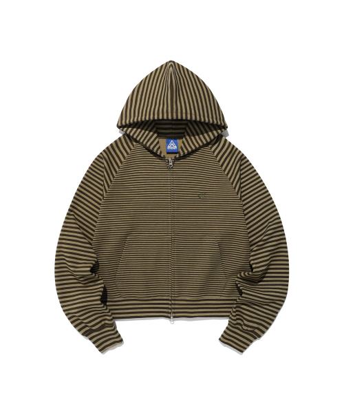 STAR LOGO ST HOOD ZIP UP_KHAKI