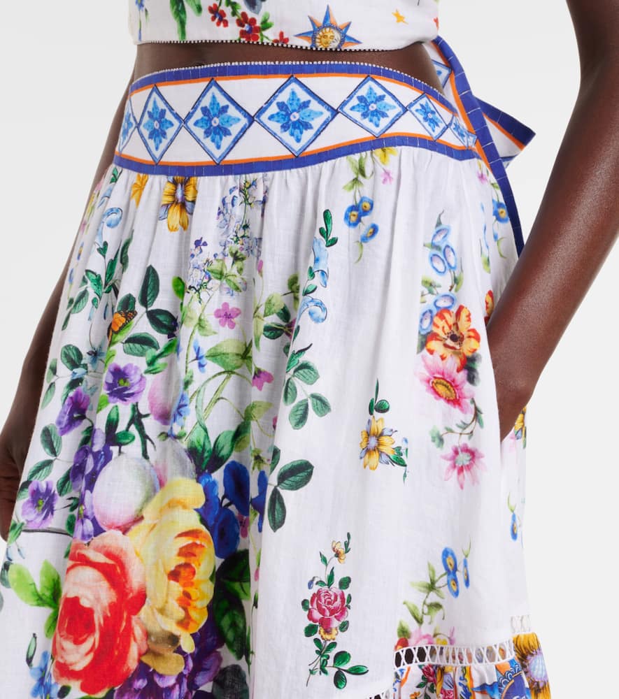Tiles Darls linen maxi skirt
