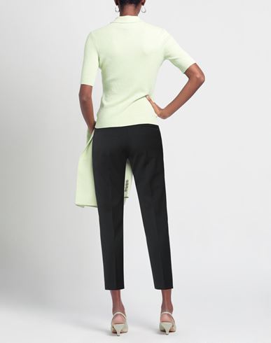 Woman Pants Black Size 12 Polyester, Virgin Wool, Elastane