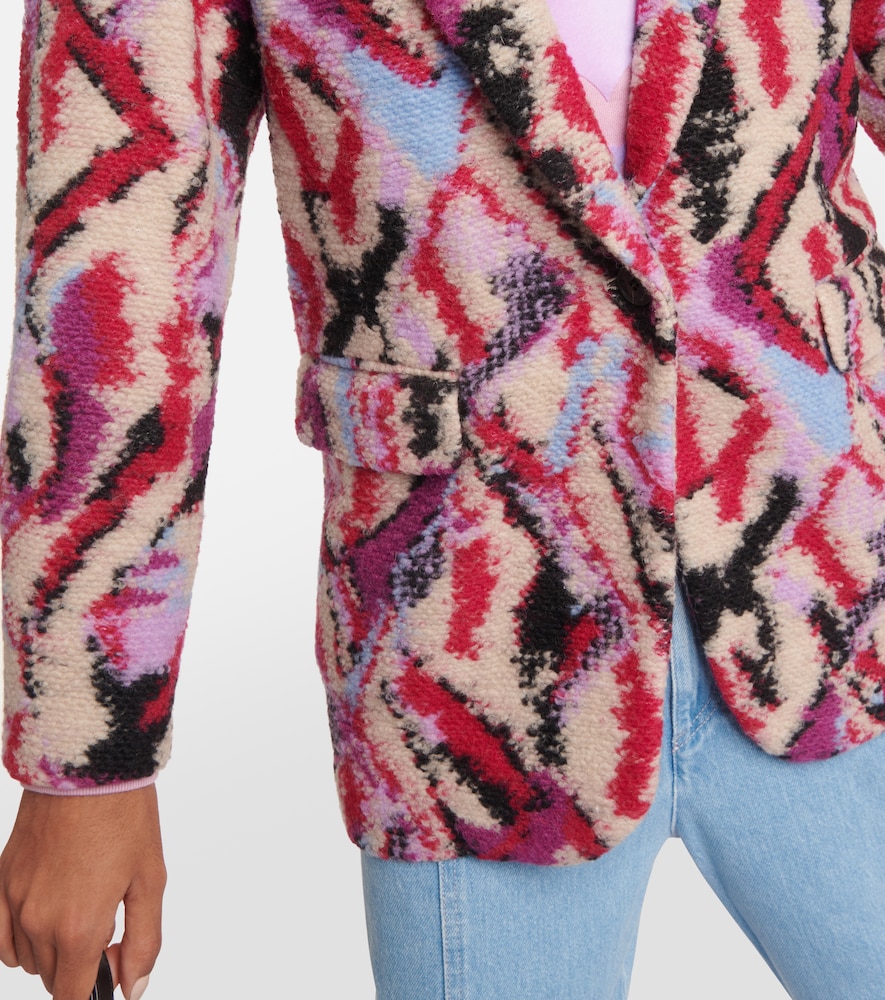 Intarsia wool-blend jacket