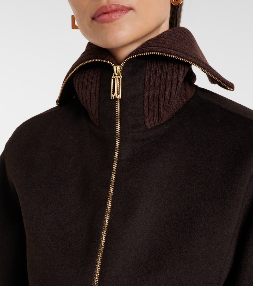 Wool and cashmere bomber jacket