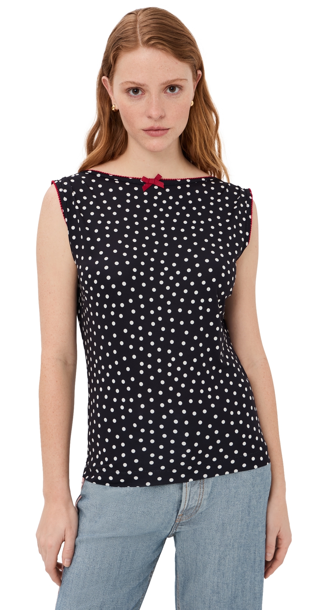 Alexa Top Red Velvet Bow
