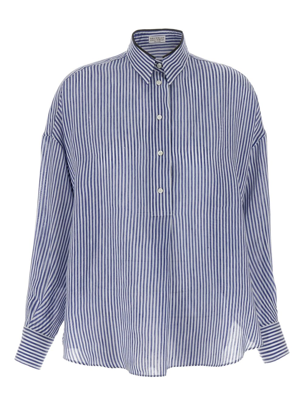 Striped button-up shirt - Blue