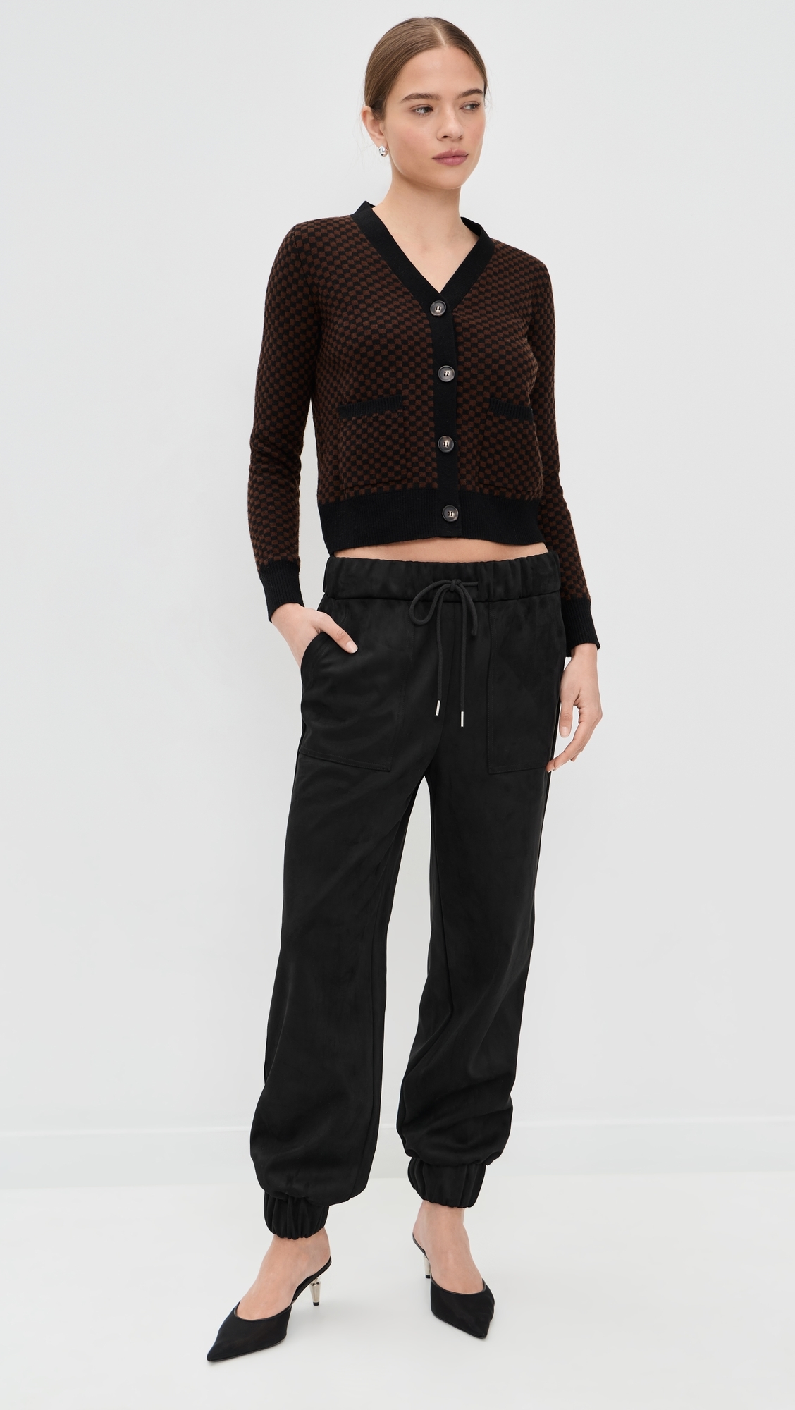 Remy Faux Suede Joggers Coffee