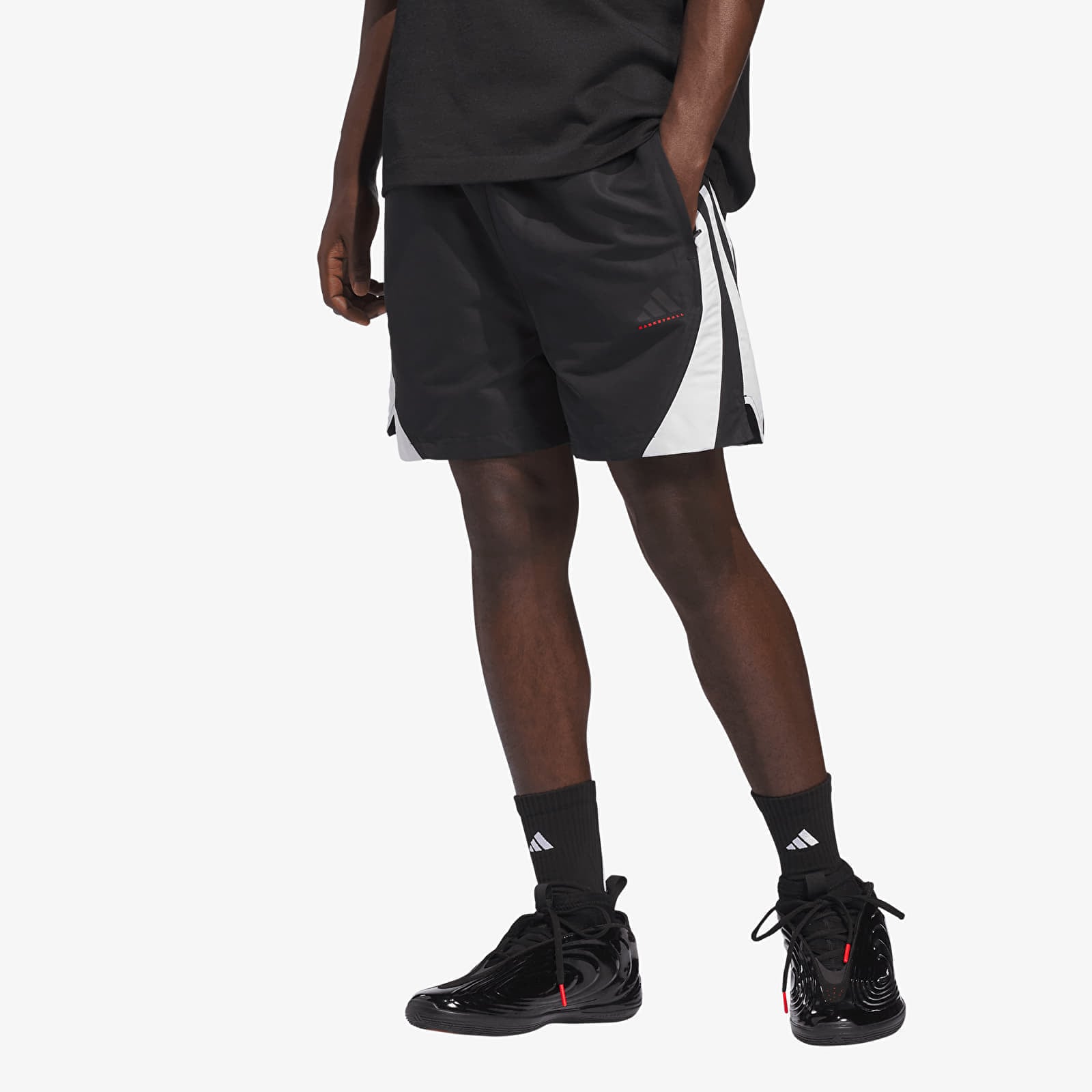 Shorts adidas Basketball Woven Shorts Black/ Pure Ruby
