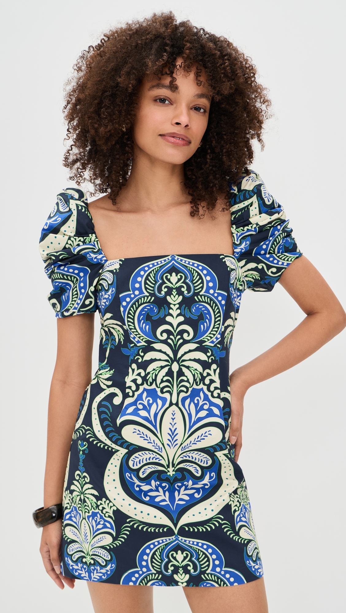 Kelly Dress Palm Pavillion Cobalt