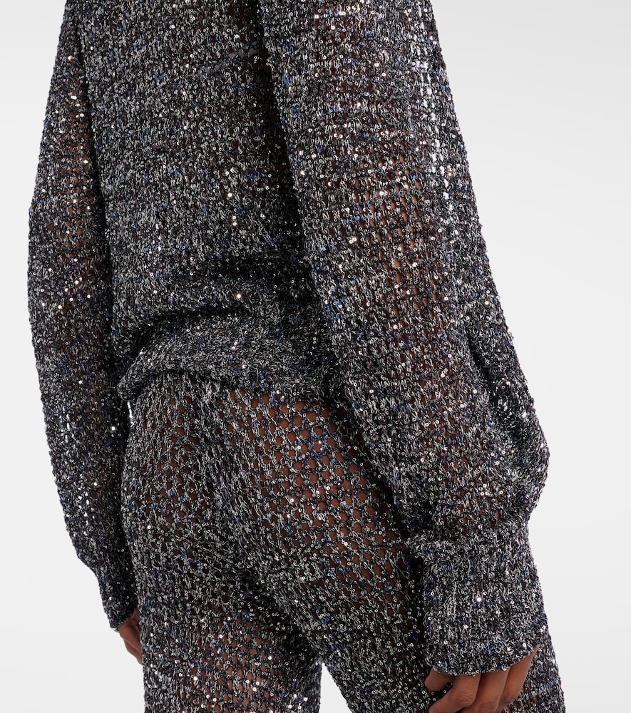 Sequined lamé cardigan
