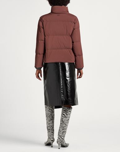 Woman Puffer Chocolate brown Size 2 Polyamide