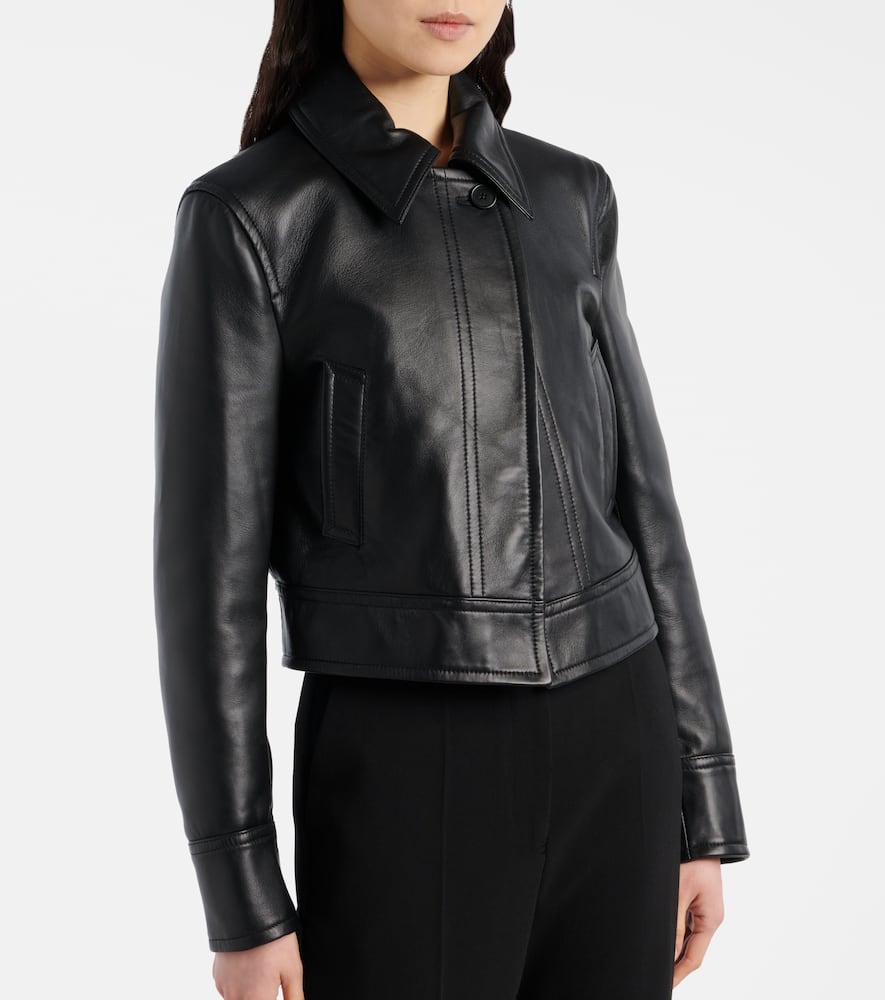 Caron cropped leather jacket