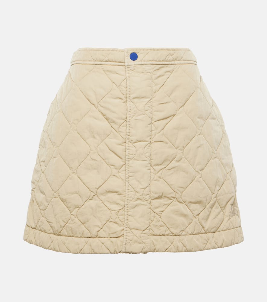 Quilted high-rise miniskirt