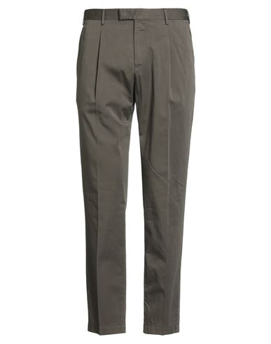 Pt Torino Man Pants Dark brown Size 36 Cotton, Silk, Elastane